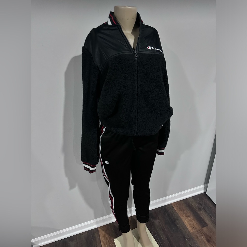Champion Tracksuit Size Small Black Joggers And  Jacket